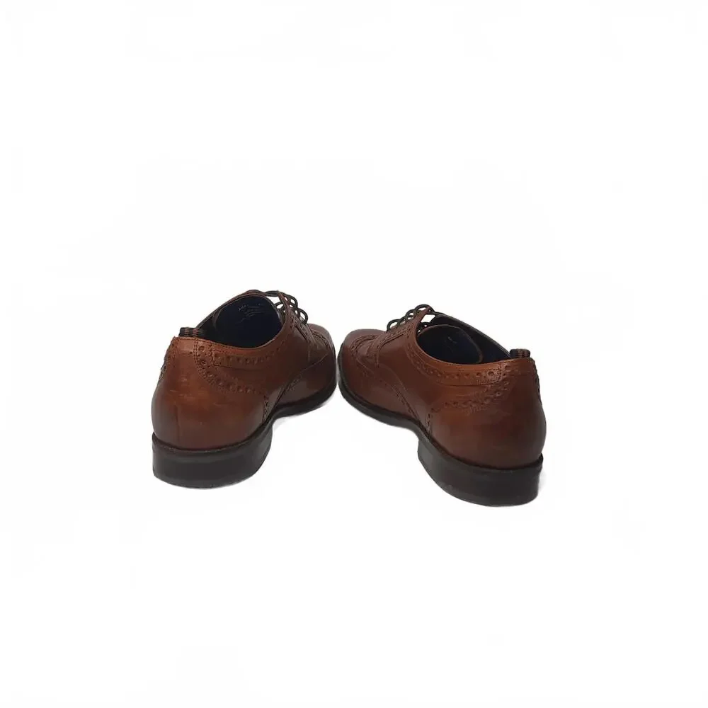 Cole Haan Men's Brown Leather Wingtip Oxfords Size 8.5 M‎